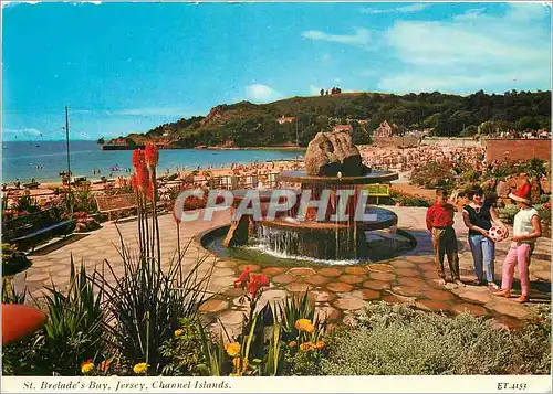 Moderne Karte St Brelades Bay Jersey Channel Islands