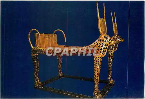 Cartes postales moderne Le Musee Egyptien Le Caire Tutankhamens Treasures Funerary bed in the form of the cow Hathor