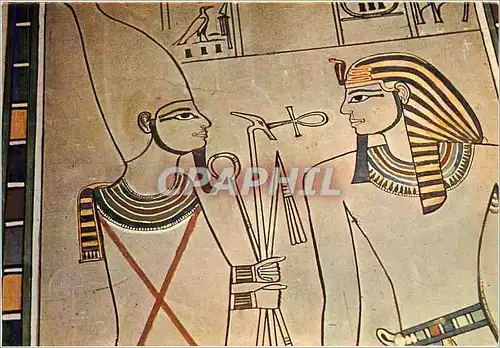 Moderne Karte Tomb of King Amenophis II Le roi gratifie de vie par Osiris