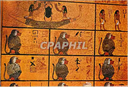 Cartes postales moderne Tomb of Tut Ankh Amun Les babouins sacres assistent au voyage nocturne du soleil dans le monde i