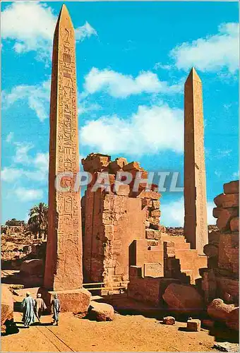 Moderne Karte Karnak Obelisques de Tothmes III et de la reine Hatchepsout