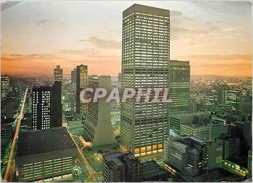 Moderne Karte Johannesburg Transvaal South Africa Towering Carlton Centre and the wedge shaped Carlton Hotel