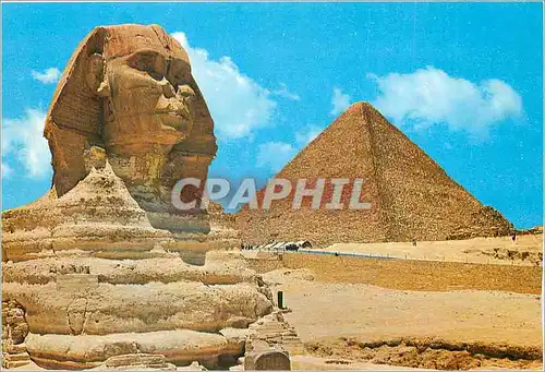 Cartes postales moderne Le Grand Sphinx et Pyramide de Cheops