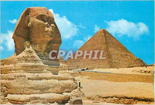 Moderne Karte Le Grand Sphinx et Pyramide de Cheops