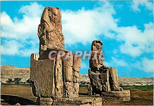 Moderne Karte Thebes Les colosses de Memnon