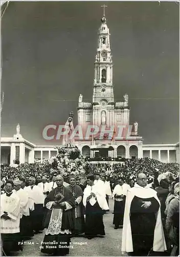 Moderne Karte Fatima Procession avec la Statue de Notre Dame