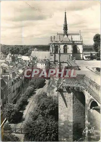 Moderne Karte Amboise Indre et Loire La Chapelle Saint Hubert