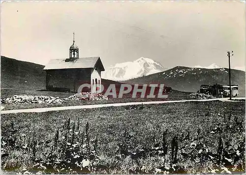 Moderne Karte Le Col des Aravis La Chapelle et le Mont Blanc