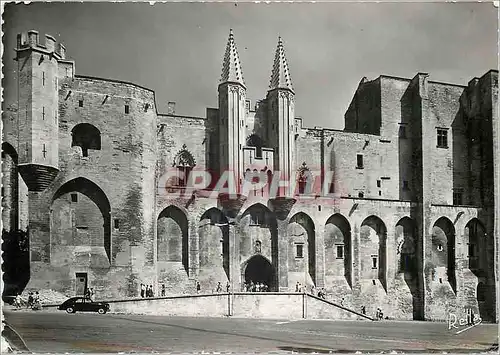 Moderne Karte Avignon Vaucluse Facade Occidentale du Palais des Papes construite sous Clement VI