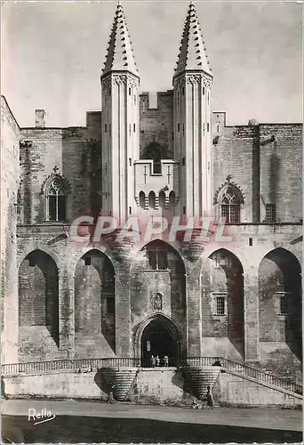 Moderne Karte Avignon Vaucluse Palais des Papes Entree principale avec les echauguettes