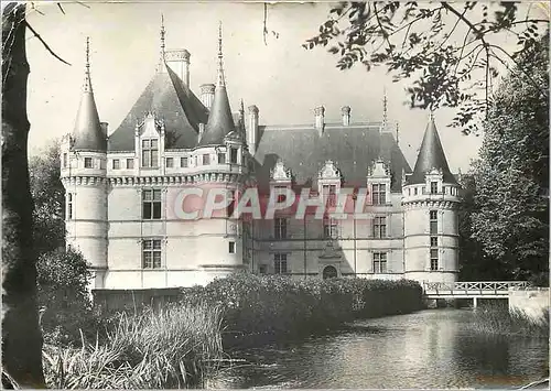 Moderne Karte Azay le Rideau Indre et Loire Le Chateau Ensemble vue de l'Est