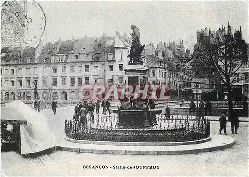 Moderne Karte Besancon Statue de Jouffroy