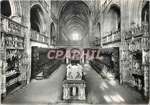 Cartes postales moderne Bourg en Bresse Ain Eglise de Brou Le Choeur la Nef le Tombeau