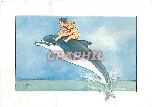 Cartes postales moderne Aquarelle de Louis Pors Dauphin
