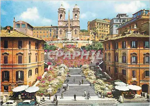 Cartes postales moderne Roma Place d'Espagne et Trinita del Monti