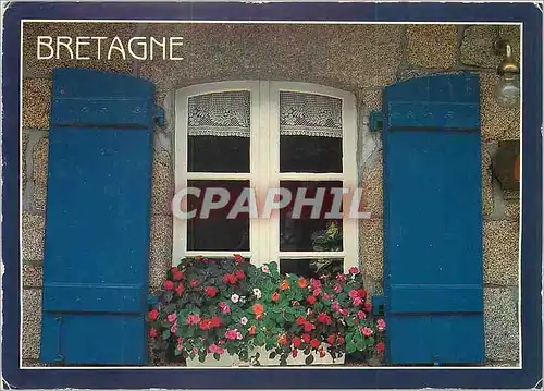 Cartes postales moderne Couleurs de Bretagne Fenetre fleurie