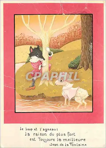 Cartes postales moderne Fabies de la Fontaine Illustrees par Joelle Barron