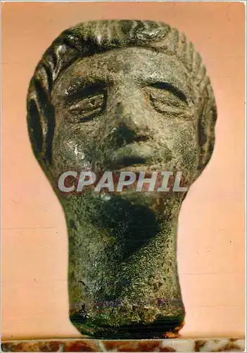 Cartes postales moderne Petite tete de jeune homme illyrien Musee Archeologique Etnographique Tirana Albanie