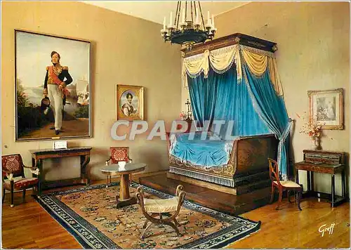 Cartes postales moderne Les Chateaux de la Loire Amboise Indre Loire Le lit au chiffre du roi Louis Philippe