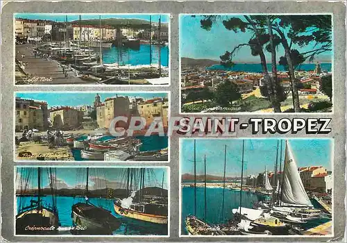 Moderne Karte Saint Tropez Var Souvenir