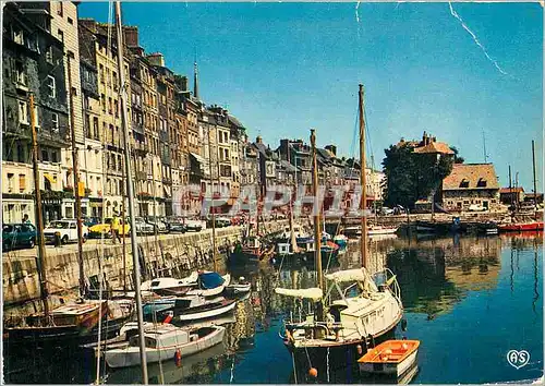 Cartes postales moderne Honfleur Calvados Le Vieux Bassin Le Quai Sainte Catherine et la Lieutenance