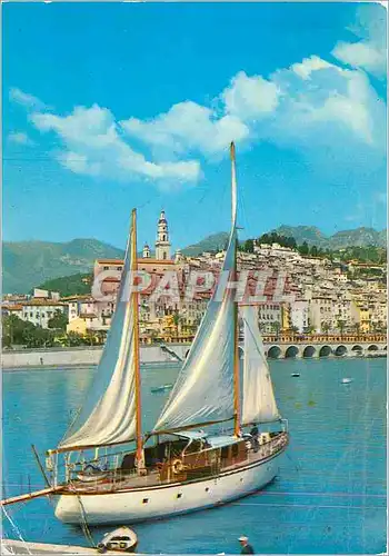 Cartes postales moderne Menton AM La Vieille ville et le port