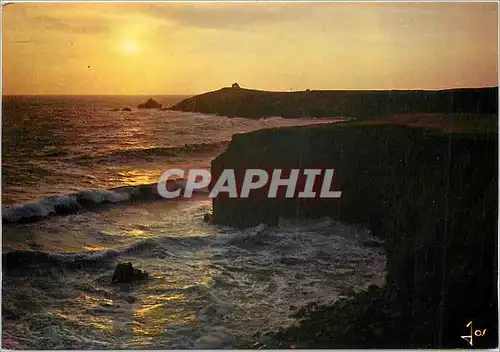 Moderne Karte Presqu'ile de Quiberon Coucher de soleil sur Port Blanc