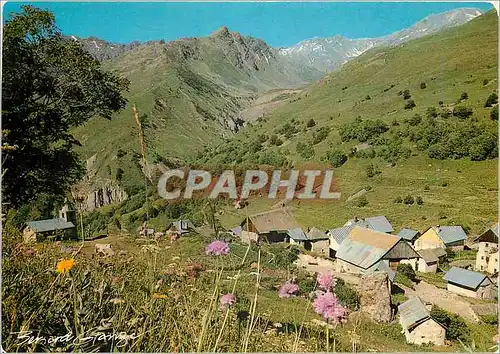 Cartes postales moderne Valloire Cascade de l'Enfer au fond Village de Poingt Ravier
