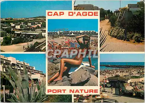 Cartes postales moderne Le Languedoc Cap d'Agde Centre Naturiste Port nature