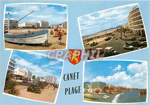 Moderne Karte Canet Plage La Plage Radieuse