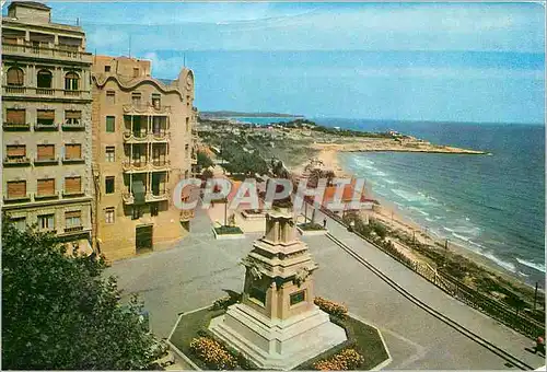 Moderne Karte Tarragona Promenade Calvo Sotelo et Balcon de la Mediterranean