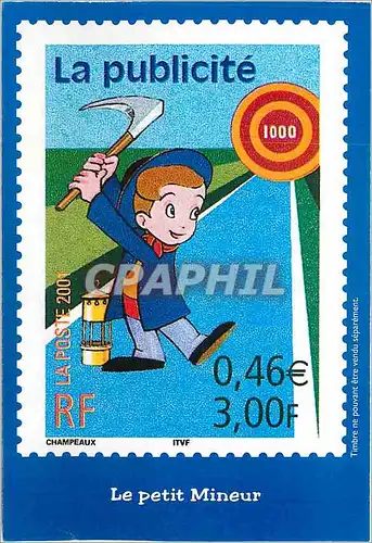 Cartes postales moderne La Siecle au fil du timbre La serie elue par les Francais Troisieme theme La Communication Le pe