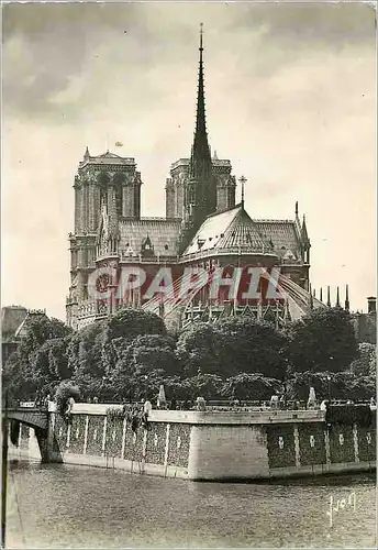 Cartes postales moderne Paris Abside de Notre Dame et square de l'Archeveche