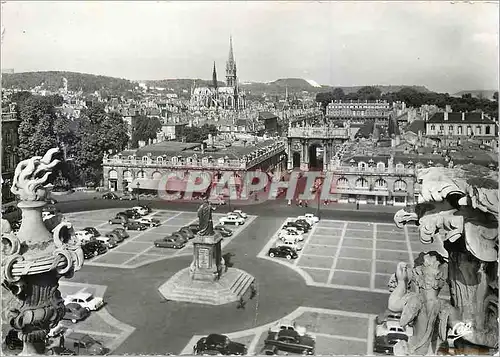 Moderne Karte Nancy Vue generale et Place Stanislas