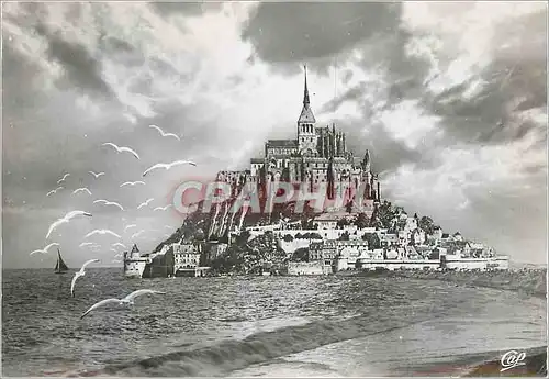 Moderne Karte Mont St Michel Cote Sud a maree haute