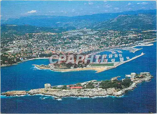 Moderne Karte Bandol Vue generale de l'ile de Bendor