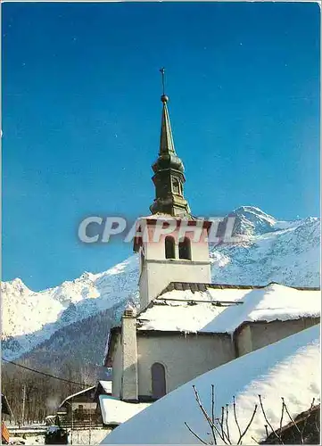 Cartes postales moderne Vallee de Chamonix Mont Blanc Haute Savoie L'eglise