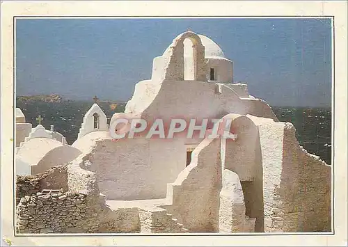 Moderne Karte Greece Les Cyclades L'eglise de Paraportiani dansl'ile de Mykonos