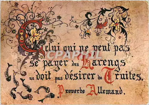 Cartes postales moderne Proverbes Enlumines