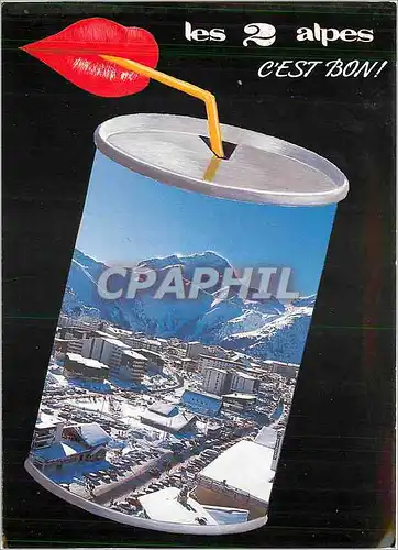 Cartes postales moderne Dauphine France Vue partielle de la station Les 2 Alpes