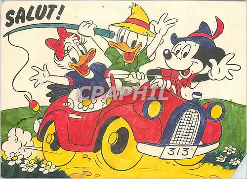 Cartes postales moderne Salut Bonnes Vacances avec Mickey Parade Walt Disney