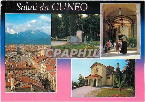 Cartes postales moderne Cuneo Panorama Santuario Madonna degli Angeli Monumento I Portici