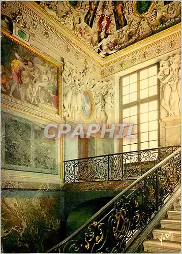 Moderne Karte Chateau de Fontainebleau Seine et Marne Escalier du Roi ancienne chambre de la Duchesse d'Etampe