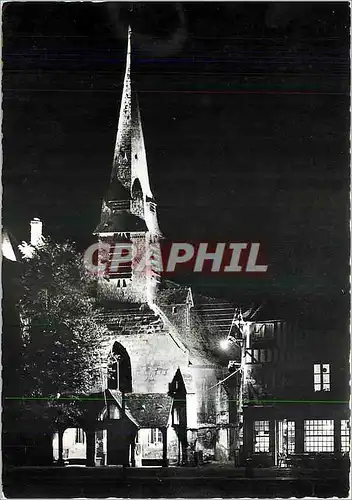 Cartes postales moderne Honfleur Calvados L'Ancienne Eglise Saint Etienne la nuit