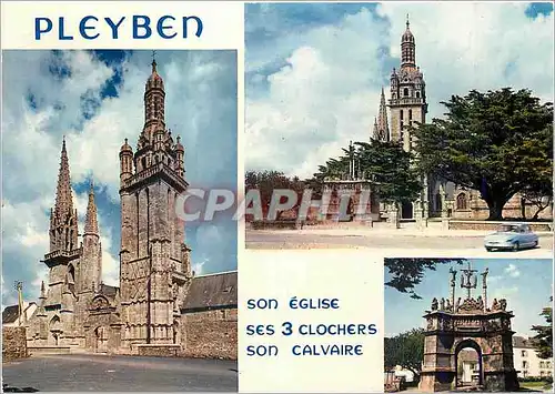 Moderne Karte Pleyben Son Eglise ses 3 Clochers Son Calvaire