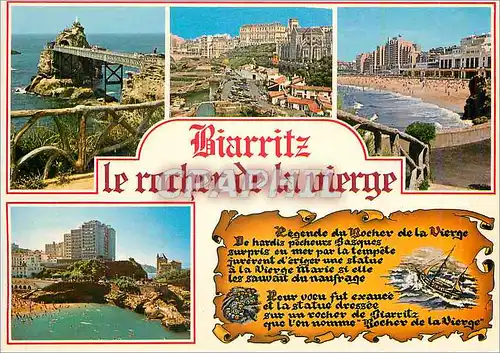 Moderne Karte Biarritz le Rochers de la Vierge