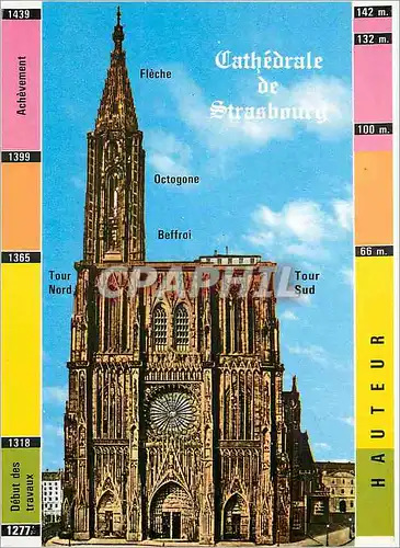 Moderne Karte Cathedrale de Strasbourg