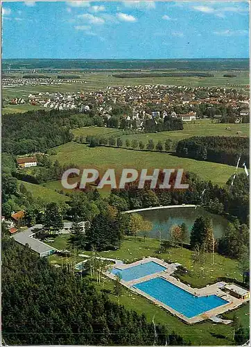 Cartes postales moderne Stadt beheiztes Freischwimmbad am Sonnenbuchlsee mit Blick auf Bad Worishofen mit Gartenstadt