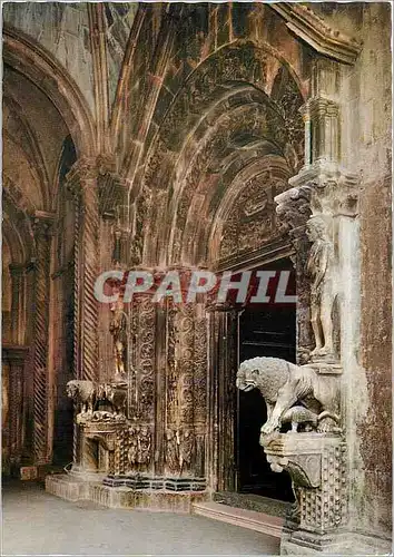 Cartes postales moderne Trogir Cathedrale portail du Radovan