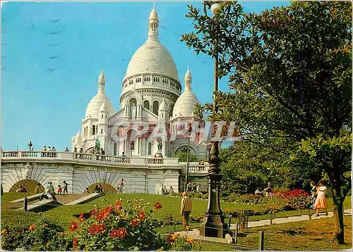 Moderne Karte Paris La Basilique du Sacre Coeur de Montmartre